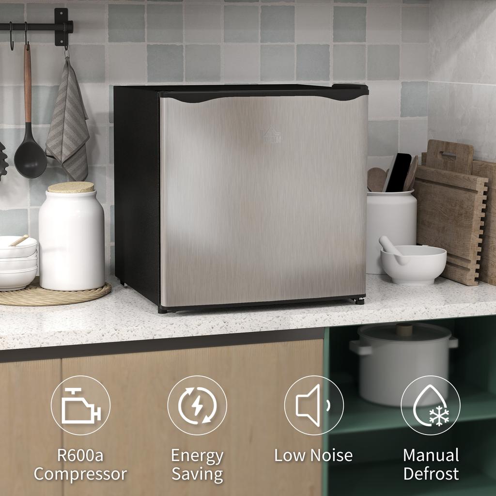 35L Mini Freezer, -24 degrees C to -14 degrees C Temperature - Silver Tone