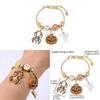 Halloween Pumpkin Charm Bracelet With Micro Inlay Zirconia For Unisex Costume Accessory