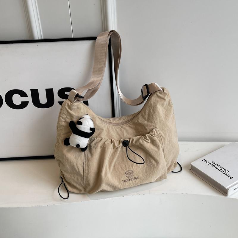 Student Class Pleated Shoulder Bag Large Capacity Women's Bag Crossbody Bag