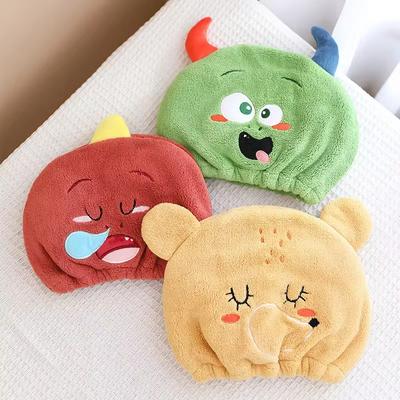 Cute Cartoon Animal Child Hair Towel Cap Drying Hat Quick-dry Microfiber Super Absorption Hair Twist Kid Bath Hat Bathroom for Daily Use