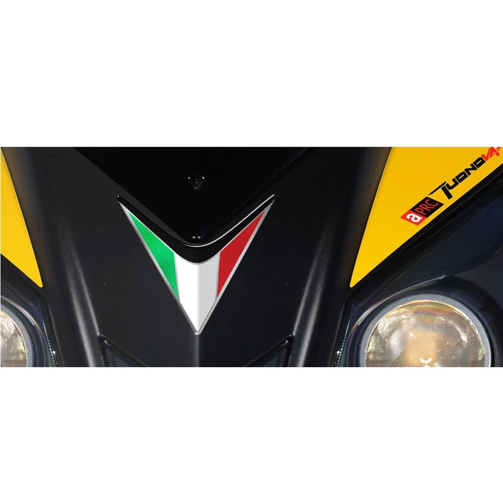3D Refletive Italy Flag Car Emblem Badge Sticker Motorcycle Decals Fit for Aprilia RS4/RSV4/RS/APR150/SR,Tuono V4,Ducati Waterproof Epoxy Resin Decal