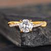 Attractive Gold Rose Gold Color Inlaid with White Zircon Rings Gorgeous  Party Engagement Wedding Rings for Women Jewelry