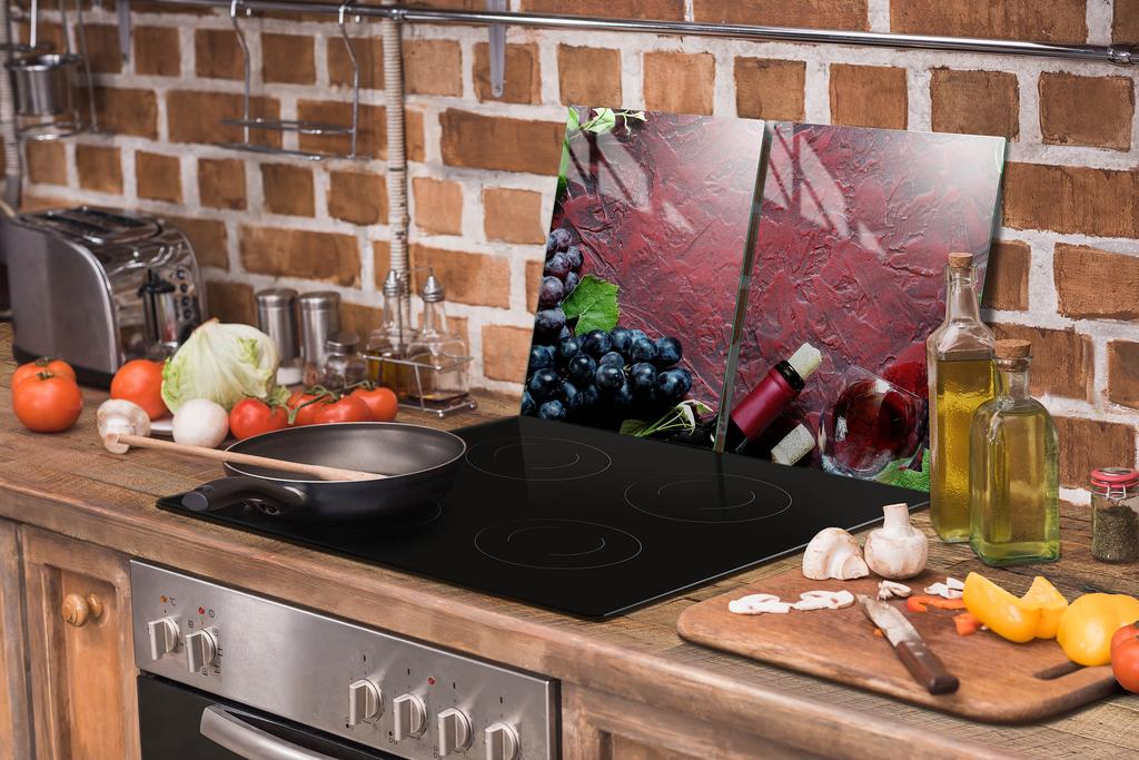SZKLANA PŁYTA OCHRONNA NA KUCHENKĘ 70x52 WINO