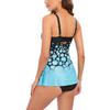 Dámské Camisole Plavky se Sněhovým Potiskem Bikini Krátký Tank Top Plavky