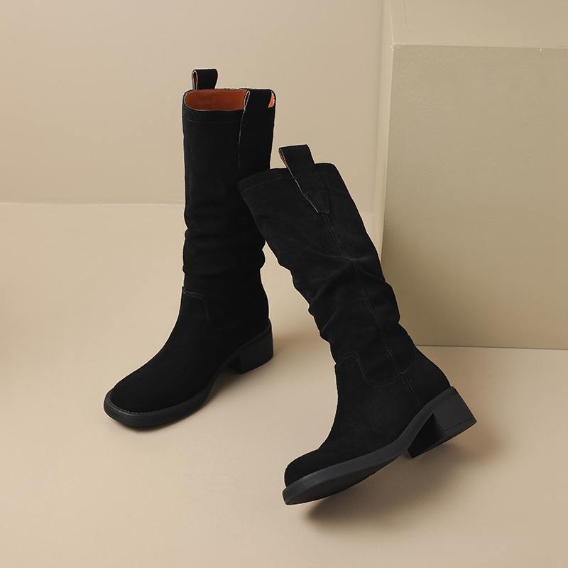 Krazing Pot Cow Suede Nubuck Осенне-зимние туфли на среднем каблуке Ботинки Chelsea — фото 4