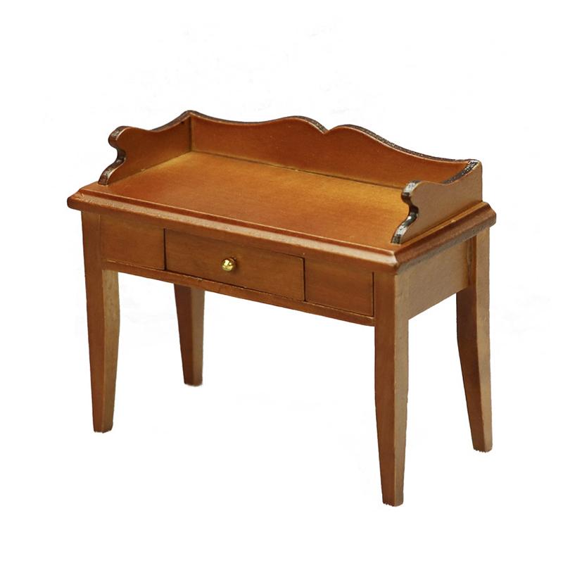 

1:12 Миниатюрный кукольный домик, письменный стол, офисный стол, мебель, модель, домашний декор, игрушка, кукольный домик, аксессуары коричневый