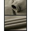 Solid Men's Fleece-Lined Bomber Jacket Winter Windproof Stand-Collar Zip-Up Thicken Warm Plush Coat Fashion Clothing