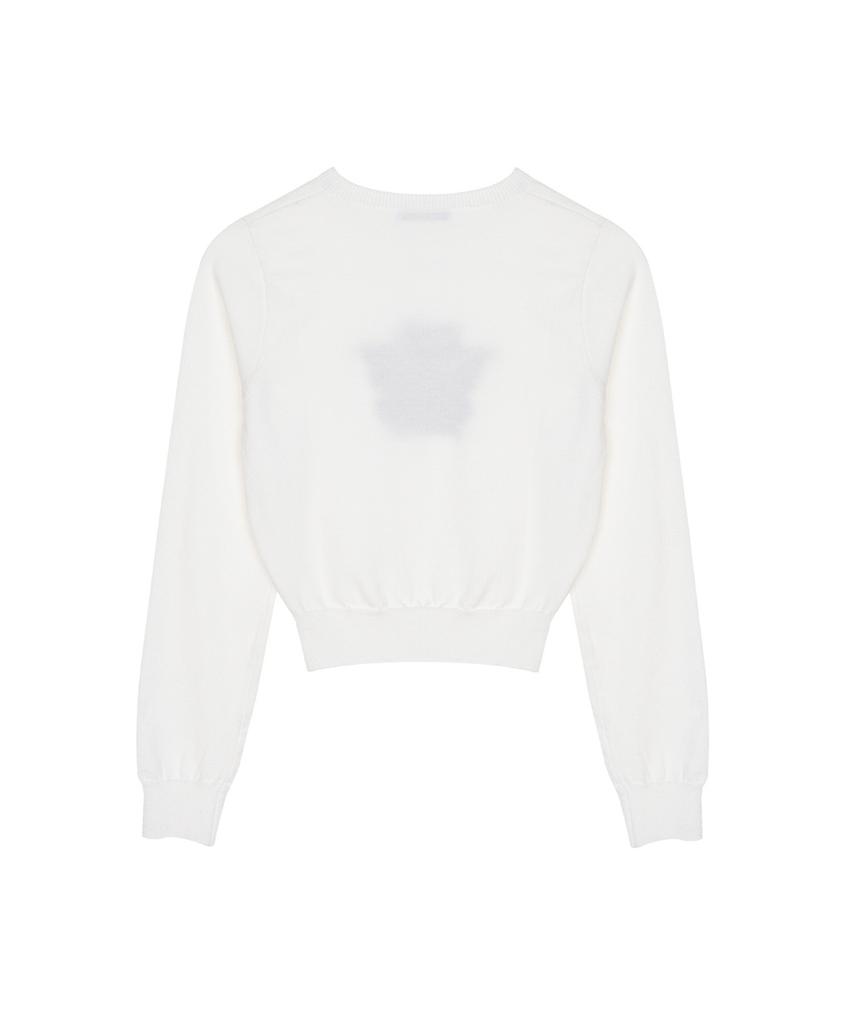 Nigaennikol Mini Butterfly Signature Sleeve Knit_Ivory Black
