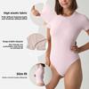 Short-sleeved one-piece bodysuit All-in-one Pilates-style slimming bodysuit Nude-effect yoga bodysuit
