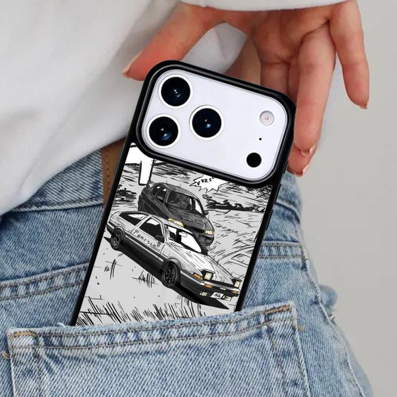 I-nitial D car Japan Phone Case for iPhone 16e 15 14 13 12 17 Pro Max Plus Air 17pro Cover Coque