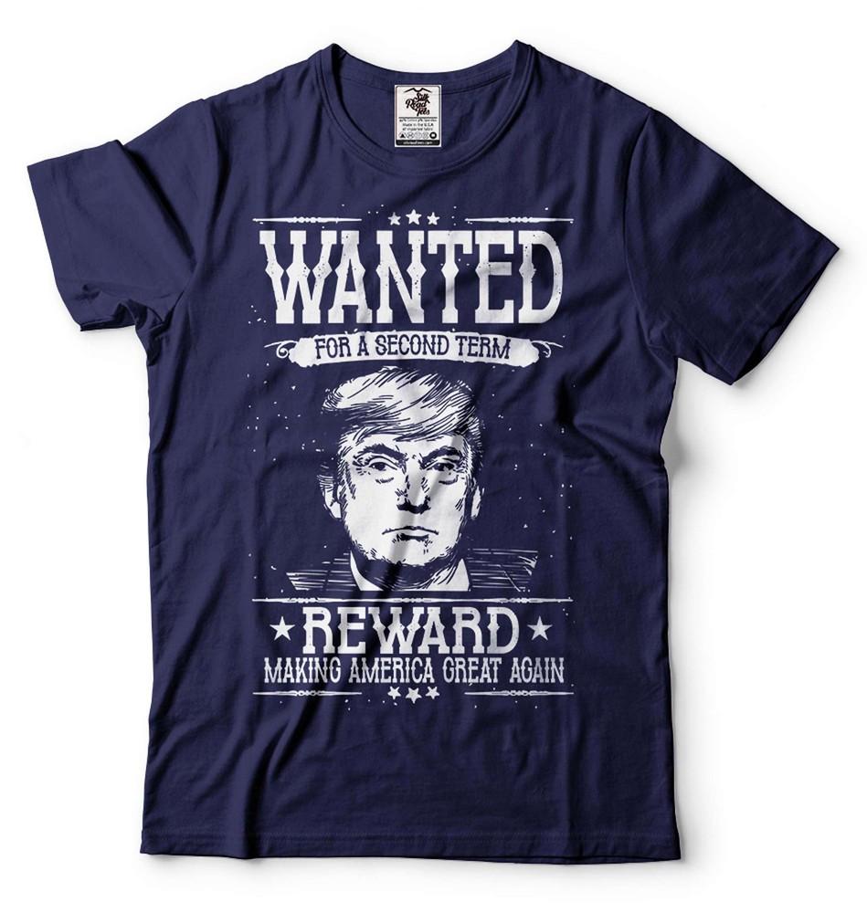 Wanted For A Second Term Shirt Funny Trump Political Tee Trump 2024 Shirt Unisex T-Shirt M