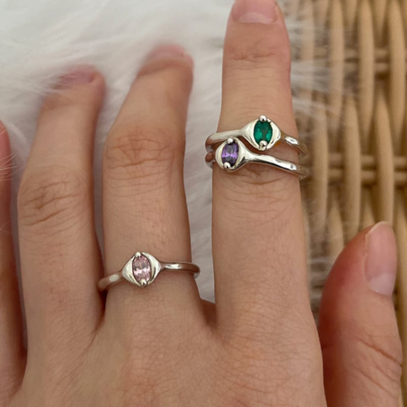 Melliv Silver Melting Cubic Ring_mvr13