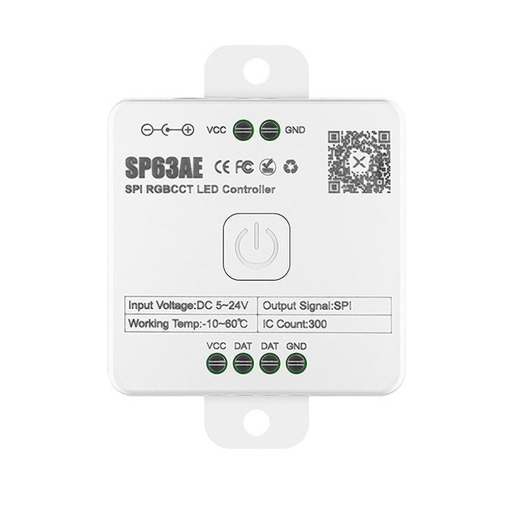 DC5V to 24V Addressable RGB LED Controller with Music Reactive Lighting 146 Preset Modes and Multi Group Control