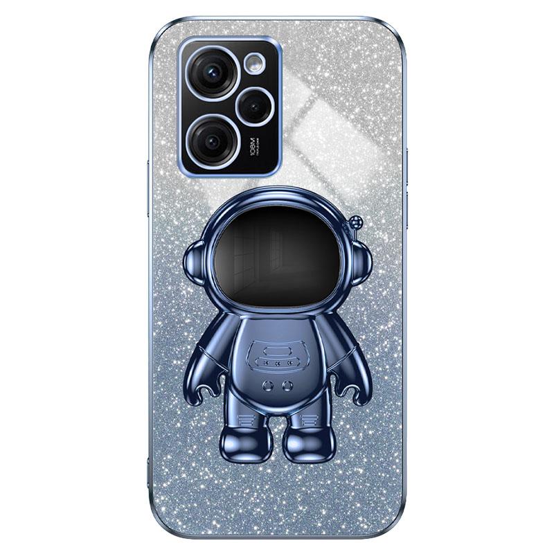For Xiaomi Redmi Note 12 Pro Speed 5G/Poco X5 Pro 5G Case PC+TPU Electroplating Astronaut Kickstand Cover