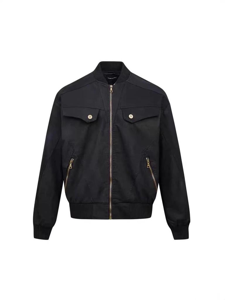Unisex retro opotřebovaná pracovní bunda: Ležérní volný střih, Prémiový pocit, Ideální na jaro a podzim.