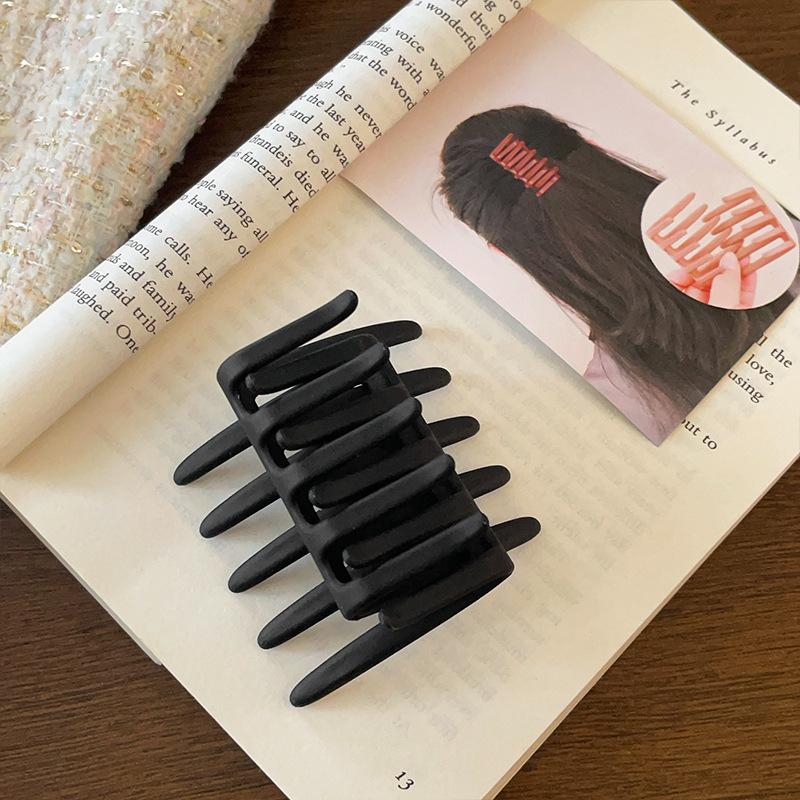 Vintage Cross Comb Hair Claws for Women Girls Fashion Acrylic Solid Color Double Side Comb Clamp Tooth Hairpin Hair Accessoriees