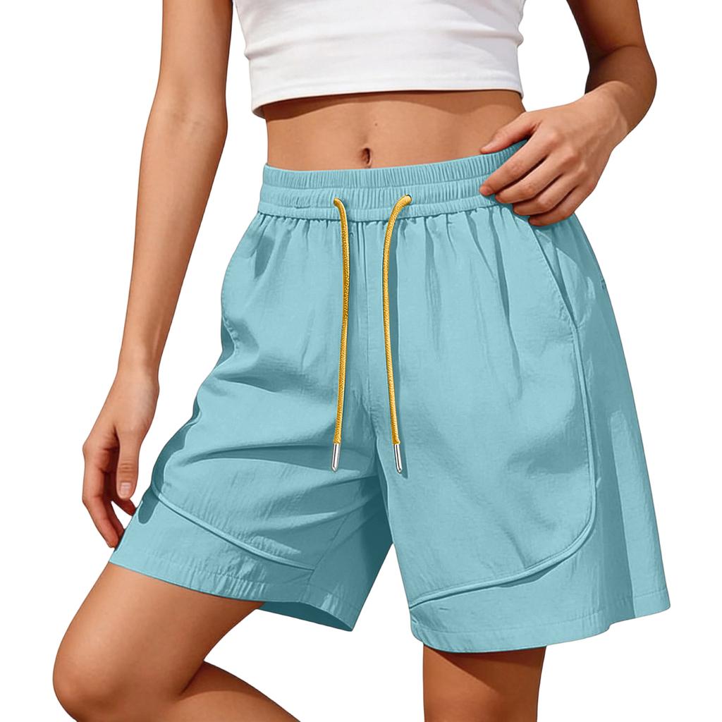 Women's Color Shorts, Casual And Versatile Sports Straight Shorts