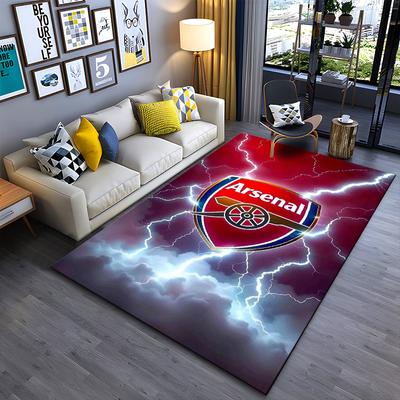 "Arsenal Logo Teppich mit Blitzdesign für Wohnzimmerdekoration" Geeignet zur Verwendung als Anti-Rutsch-Matte für Wohnzimmer, Schlafzimmer, Sofas