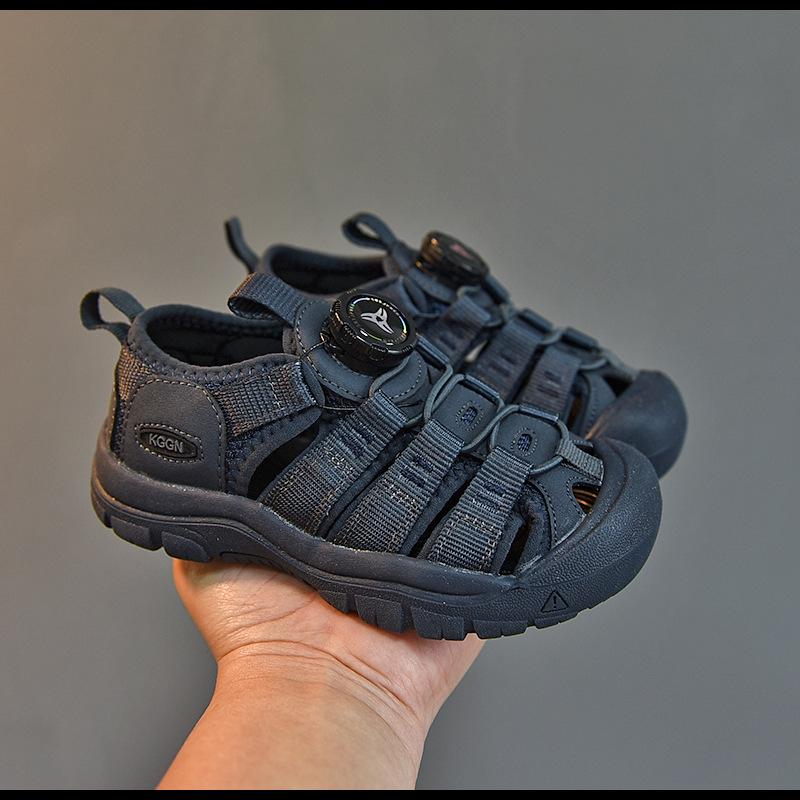 Summer Kids  Casual Sandals: Closed-Toe Korean Style for Boys & Girls 23-25 (Order 3 pairs) синий