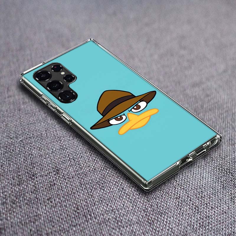 Cartoon Schnabeltier Perry Handyhülle Für Samsung Galaxy S24 S23 S21 S20 FE S22 S26 Ultra S25 Edge S10 Plus Hülle Klare TPU Capa