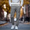 Mens Plus Size Multiple Pockets Casual Elastic Cuff Cargo Pants