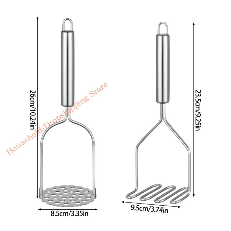 Stainless Steel Potato Masher For Efficient Mashing Ergonomic Handle Kitchen Tool For Mashed Potatoes Vegetables