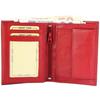 Portefeuille homme vertical - AKZENT - Modèle unique - Cuir vachette - Rouge - 10 emplacements cartes