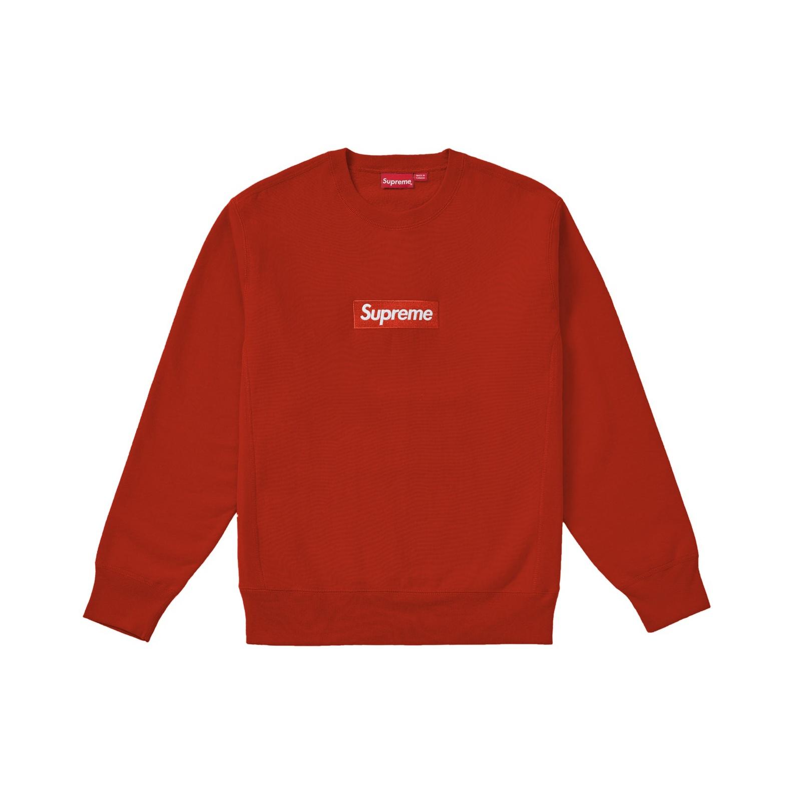 Supreme FW18 Box Logo Crewneck Rust