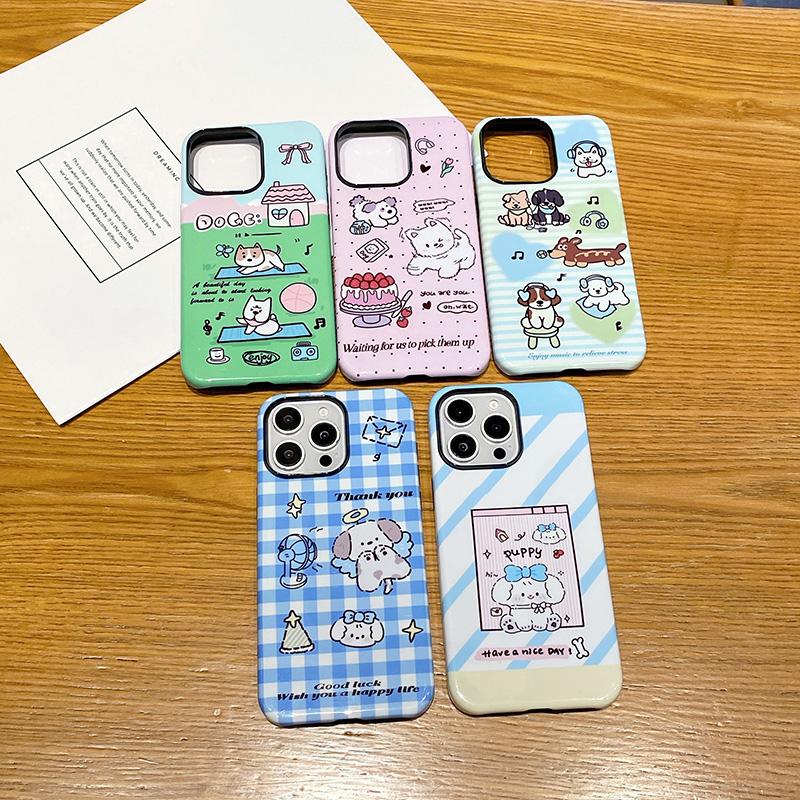 Cute Pet Party Film 2-in-1 for Apple 16 Phone Case IPhone 15 Pro Cartoon 14 Plus Female 13
