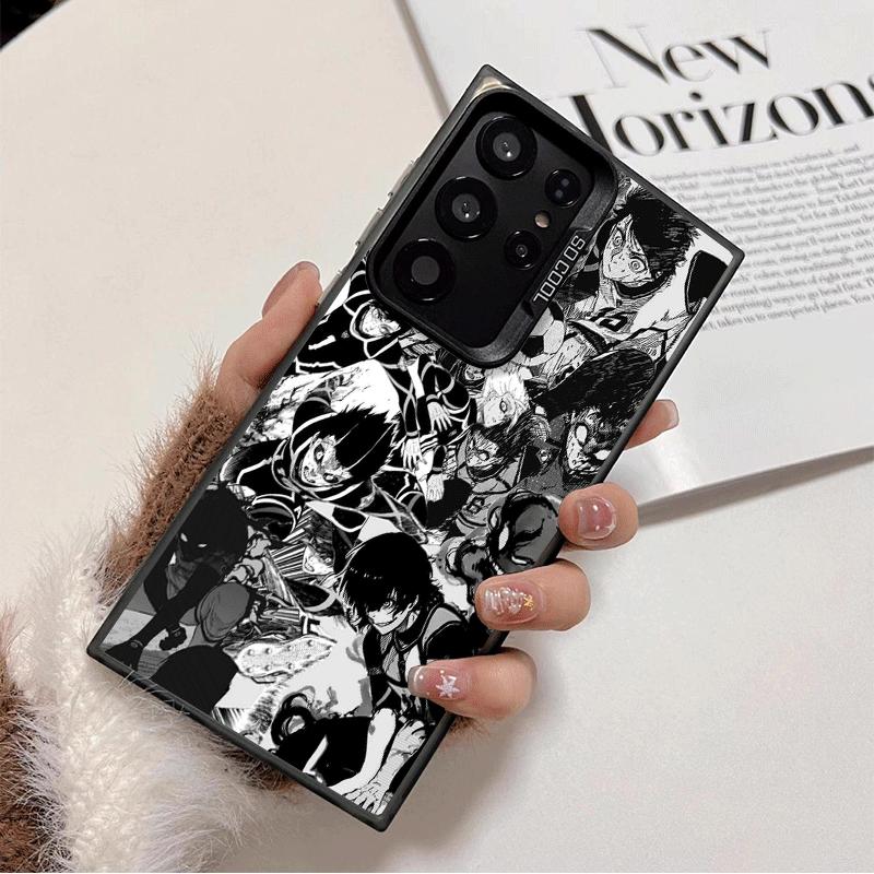 

Blue L-Lock Football Anime Shockproof Phone Case for Samsung Galaxy S26 Edge S25 Ultra S24 FE S23 Plus S21 Cover Anti Fall Funda Samsung S23