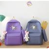 New Style High School Student Four-piece Set Backpack Junior High School Student High Appearance Value Backpack Children's Handbag Remedial Bag