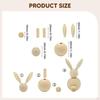 10Pcs Easter Unfinished Wooden Peg Dolls Figures Doll Figurines for Holiday Arts Craft
