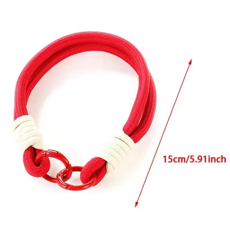 Fashion Woven Mobile Phone Lanyard Colorful Nylon Rope Key Chains Anti-Loss Backpack Pendant for Women Men Climbing Accessories