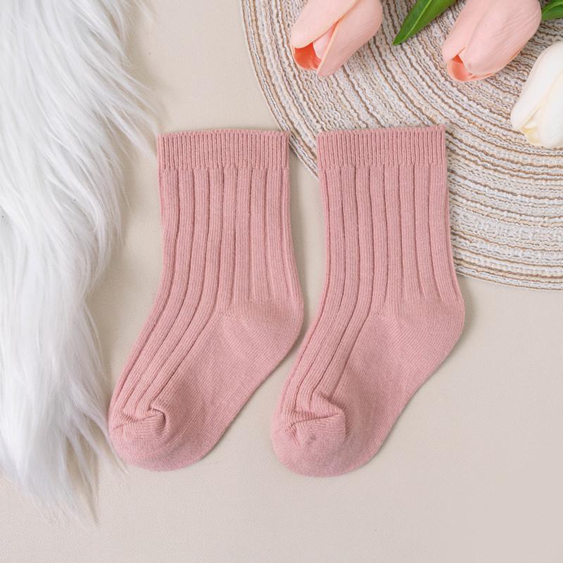 Baby Boys Girls Socks Breathable Toddlers Kids Short Socks Solid Soft Cotton Stripe Infant Princess Cute Socks For 0-8Years