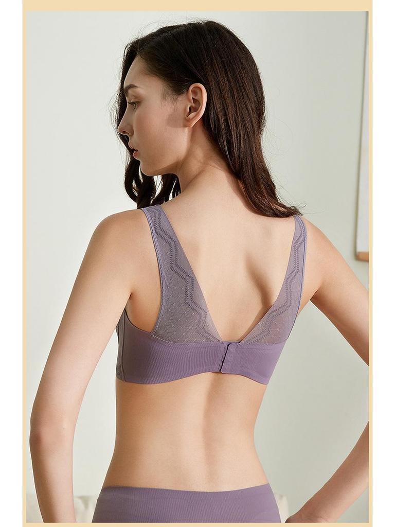 Damen Push-up Nahtloser Latex-Westen-Stil Bügelloser BH