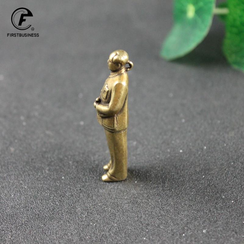 Pure Copper Crafts Chairman Red Leader Mao Ze Dong Figurine Living Room Decor Car Ornaments Home Furnishings Decoration Keychain