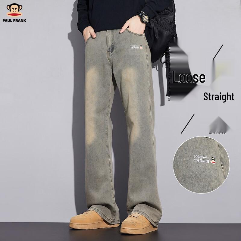 

paul frank Мужские американские ретро брюки свободного кроя с прямыми штанинами для повседневной носки M