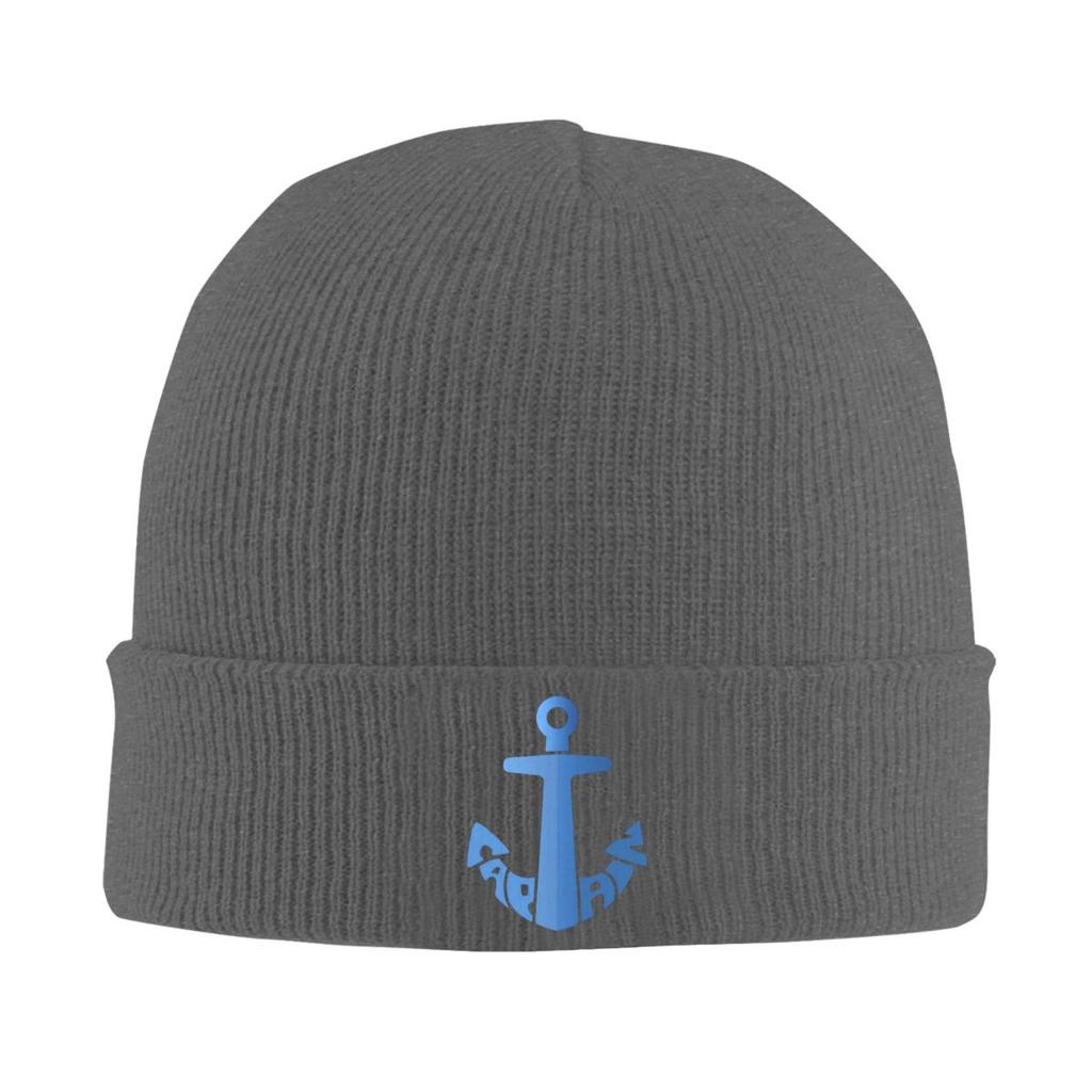 Captain Anchor Warm Knitted Cap Fashion Bonnet Hat Autumn Winter Outdoor Beanies Hats for Men Women Adult