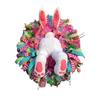 Colorful Easter Bunny Garlands Door Wall Sticker Happy Easter Party Wreath Decoration 2025 New Creative Festival Garland Decor