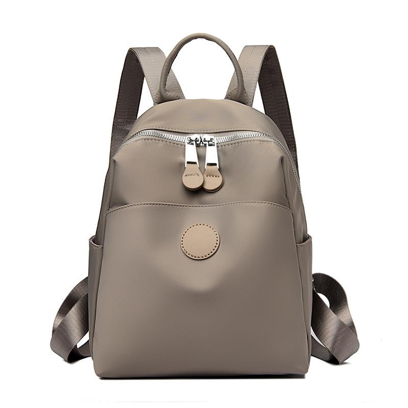 Spring Women's Fashionable Nylon Waterproof Travel and Commuting Small Backpack Simple Canvas Schoolbag