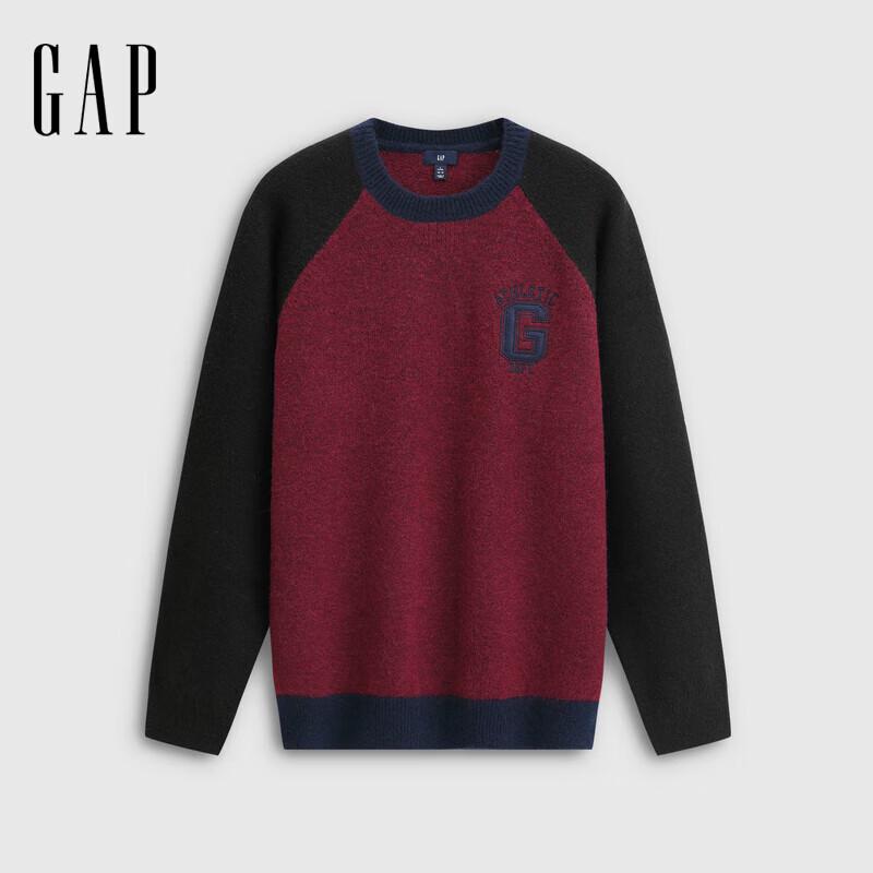

Gap Men s 2025 Fall Big G Embroidered Collegiate Loose Round Neck Knit Top L (175/96A)