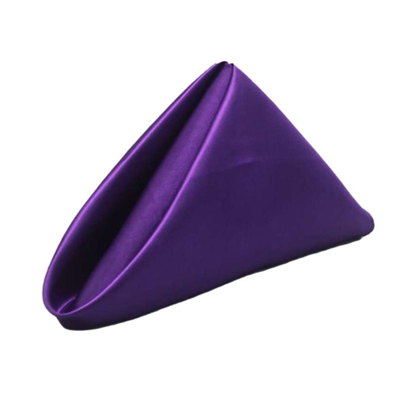 10pcs 35x35cm Square Satin Table Napkins Handkerchief  For Weddings,Party, Events, Hotels And Restaurants Decorations Supplies