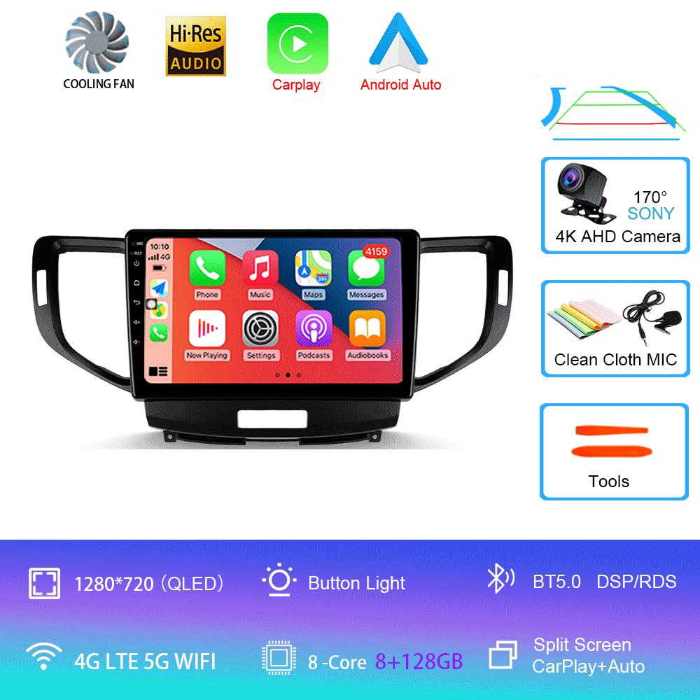 Autoradio Android 14 Carplay Auto DSP 2K Bildschirm Multimedia-Player Für Honda Accord 8 2008-2012 Autoradio Stereo 2din Head Unit