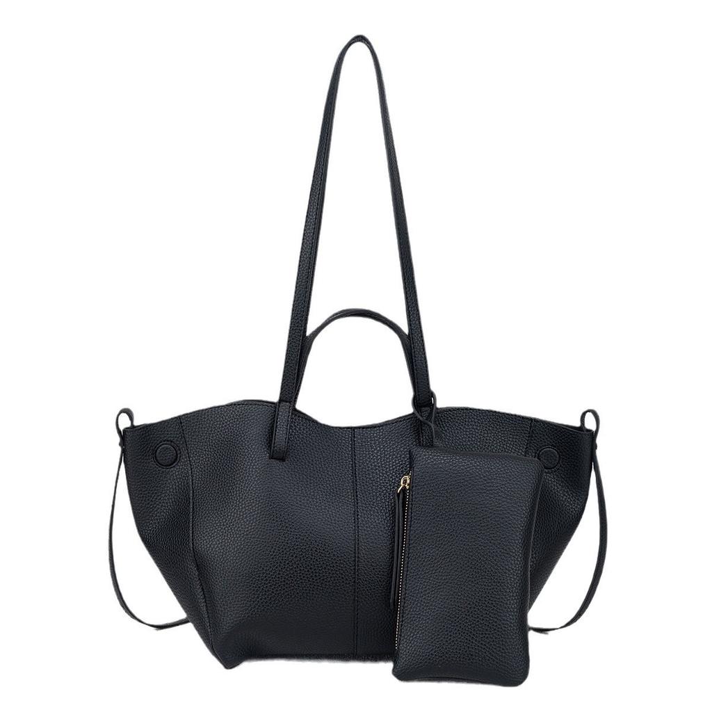 Fashion Commuter Large Capacity Shoulder Bag Lychee Pattern Niche Handbag Trendy Tote Bag Luxury Wholesale Bag