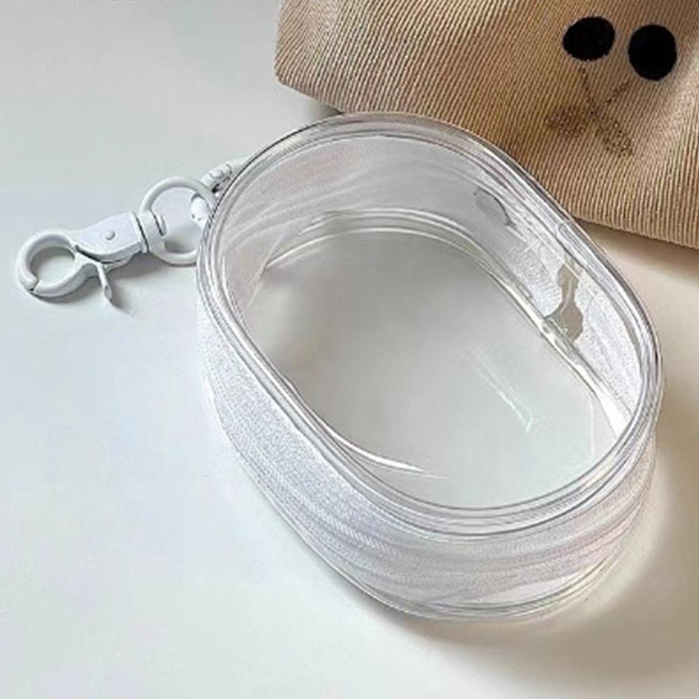 

Органайзер для украшений Прозрачная коробка для хранения Чехол Брелок Сумка Чехол для хранения Утолщенный кошелек Сумка с милой куклой Организация белый