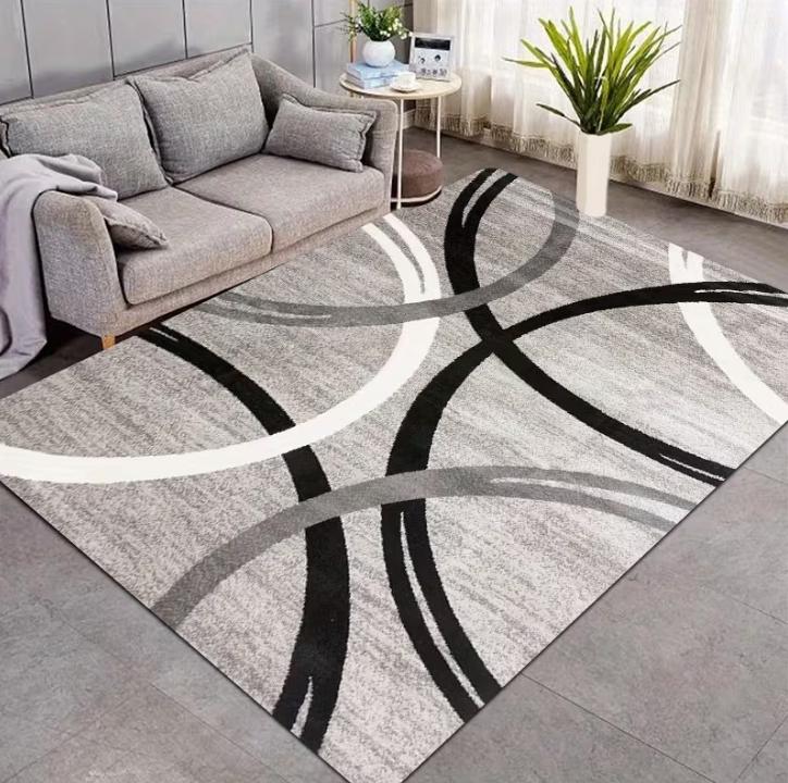 Modern Geometry Living Room Carpet Window