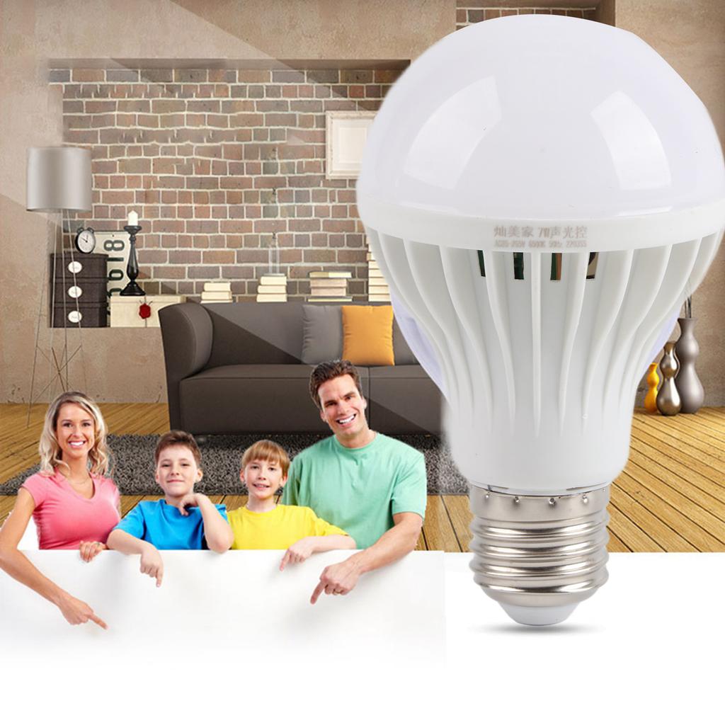 220V Sound Sensor Glühbirnen E27 LED Lampen Sound Licht Steuerung Automatisches Ein-/Ausschalten Nachtlichter Sensor Glühbirne