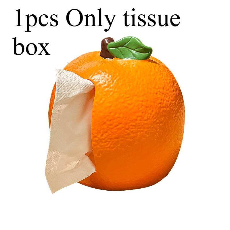 

1pcs Orange Cartoon Tissue Box Home Desktop Decoration Ornaments Tissue Holder Napkin Storage Box Fruit Shape Desktop Decoration мандариновый
