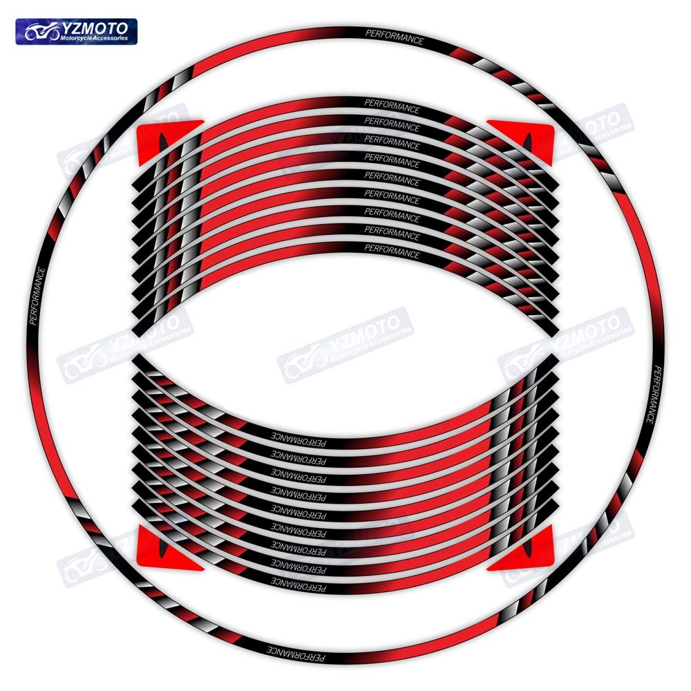 For V4 1199 899 1098 848 1199 1198 1299 Motorcycle 17 Inch Racing Wheel Sticker Decal Reflective Hub Rim Decorative Stickers