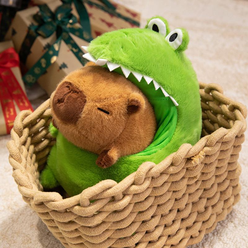 In Capybara Crocodile Suit Plush Doll Soft Stuffed Toy With Pp Filling Cotton